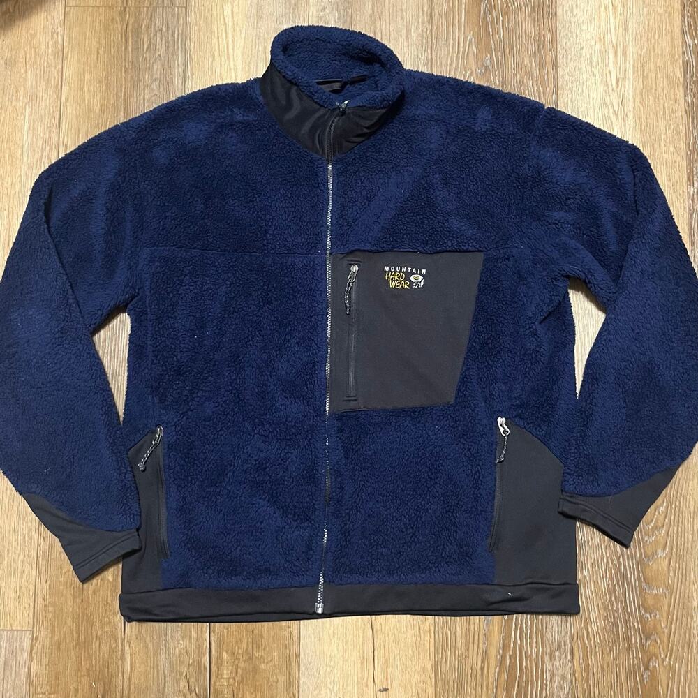 Mountain Hardwear Polartec Monkey Fleece Full Zip Jacket Blue Mens 2XL Gorpcore